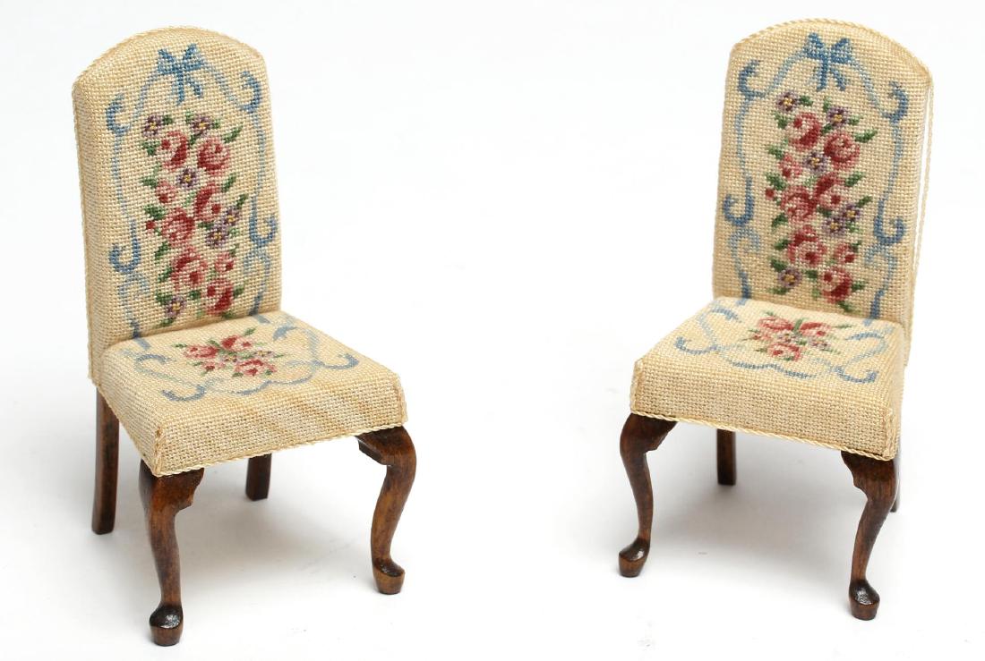 L Pinkston Pair Dollhouse Georgian Side Chairs. (1 of 4)