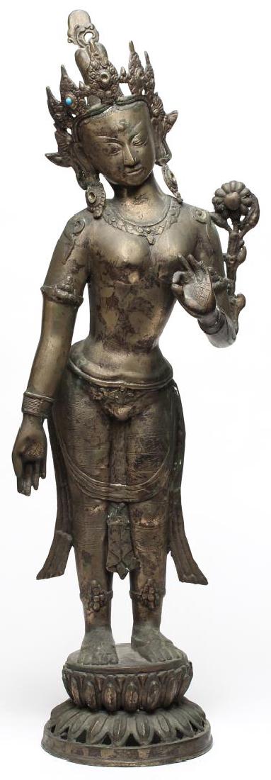 Large Southeast Asian Cast Brass Bodhisattva (1 of 4)