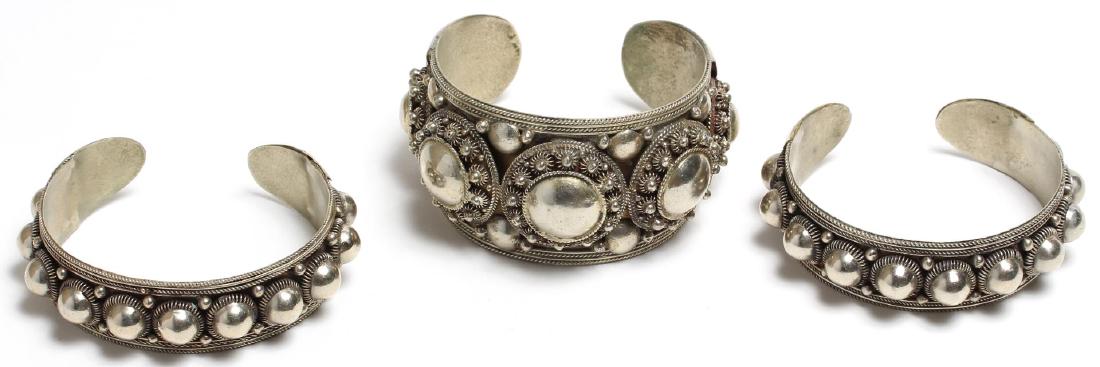 3 Siamese Sterling Woman's Cuff Bracelets (1 of 5)