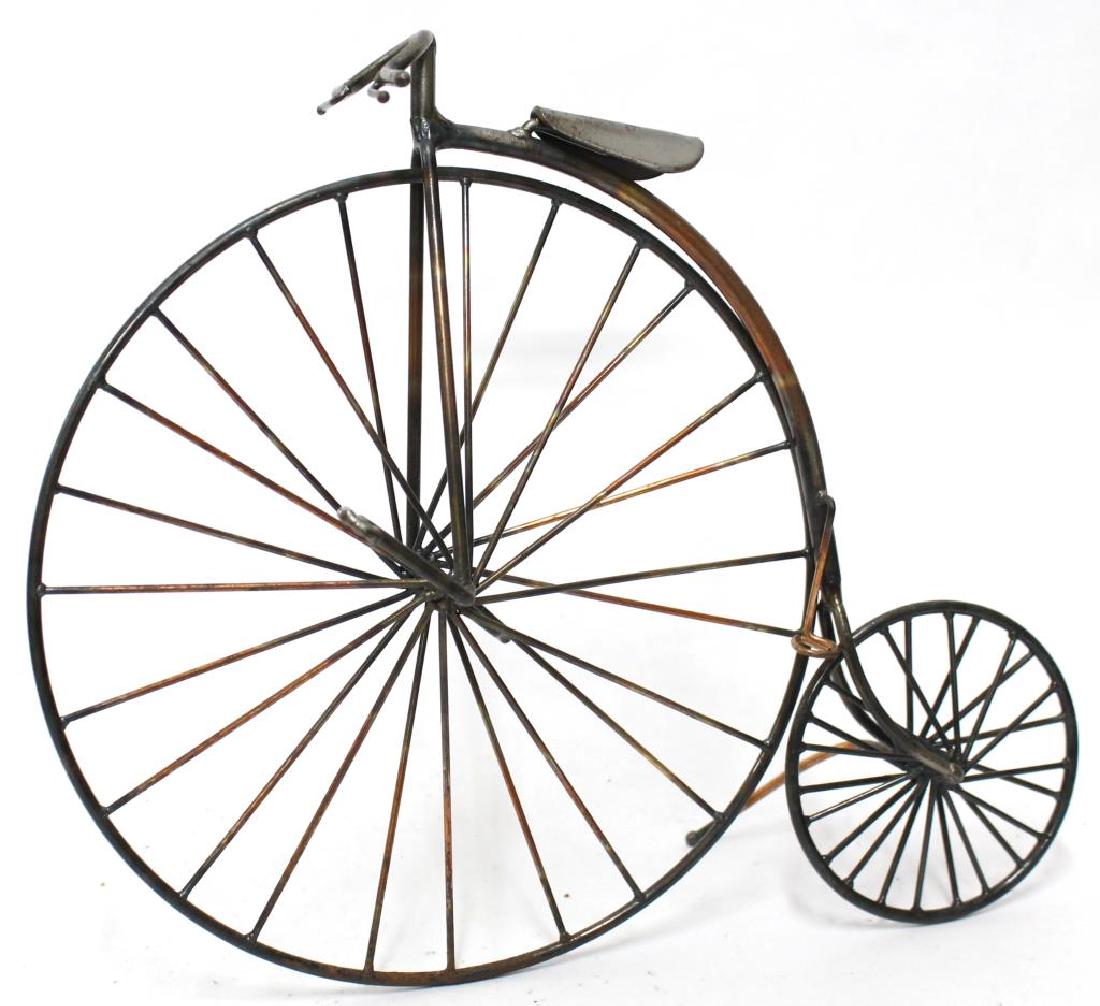 Mixed Metal Wire Bicycle Sculpture, 20th C. (1 of 3)