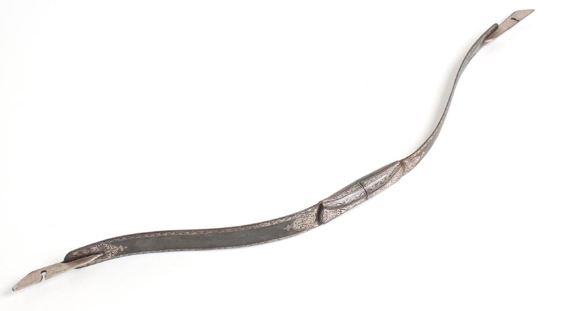 19th C. Damascus Steel Indo-Persian Bow Militaria (1 of 6)