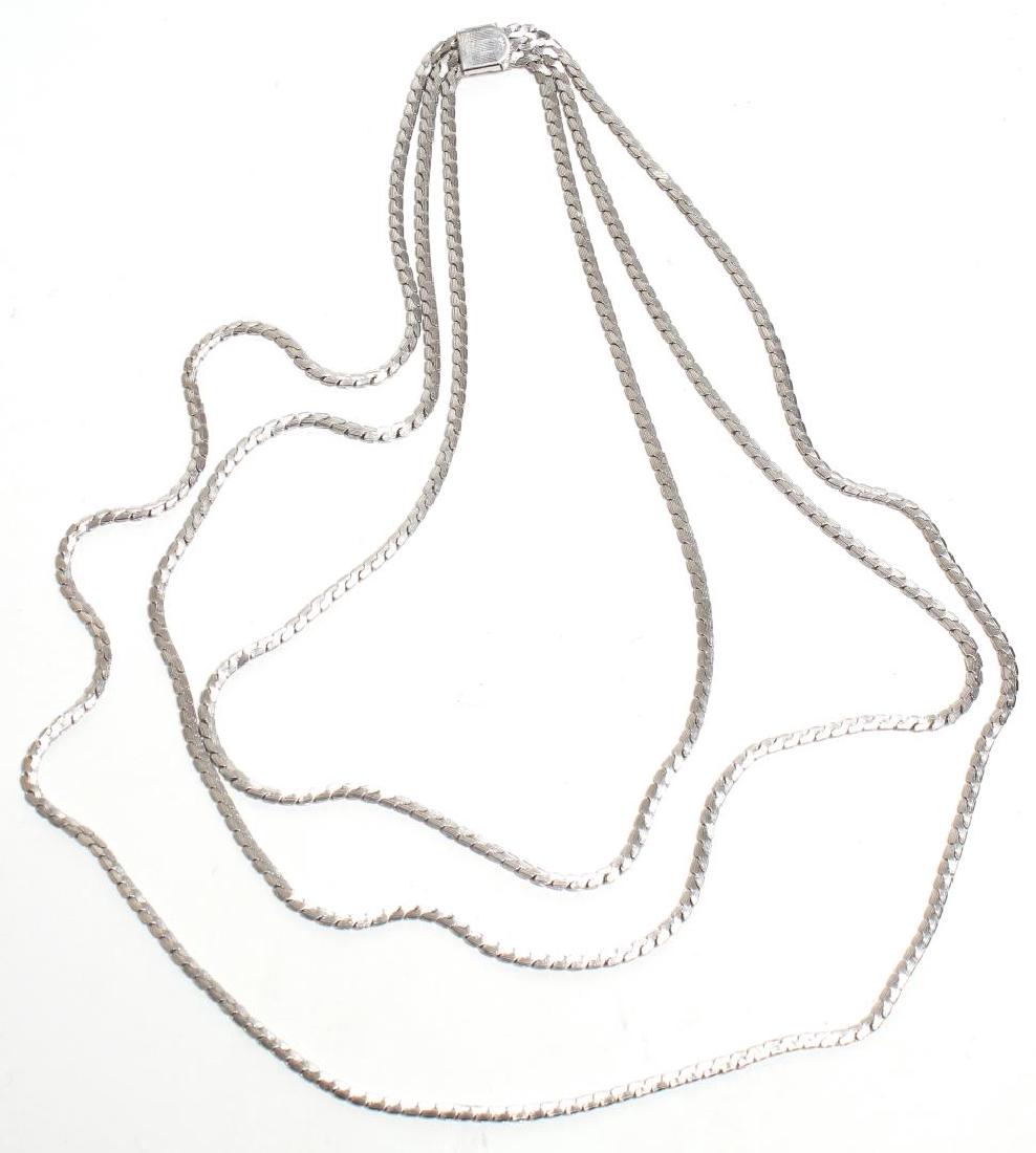 Triple-Strand Lady's Sterling Silver Necklace (1 of 2)
