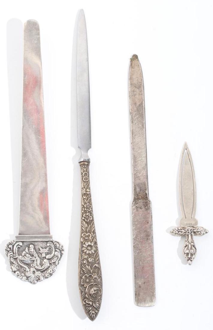 Group Silver Letter Openers & Bookmarks w. Tiffany (1 of 2)