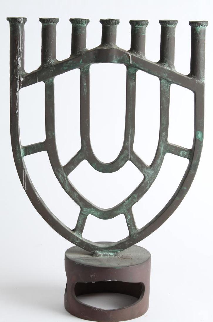 Gloria Kisch (American, b. 1941)- Bronze Menorah (1 of 3)