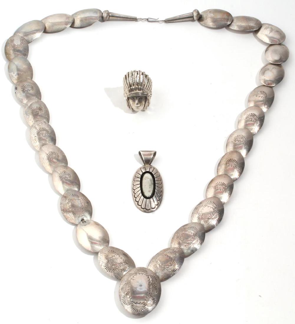 3 Native American Sterling Silver Jewelry Articles (1 of 6)