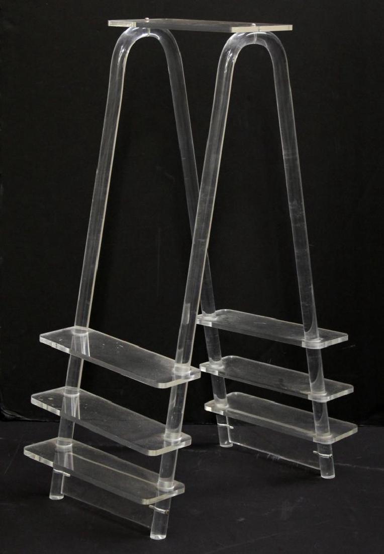 Mid-Century Modern Lucite Step-Form Shelves (1 of 3)