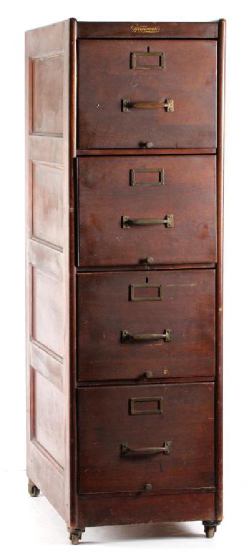 Antique Wagemaker 4 Drawer Wood File Cabinet May 07 2017
