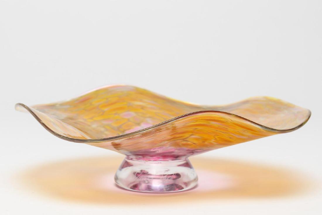Daniel Read Art Glass Fluted Bowl (1 of 5)