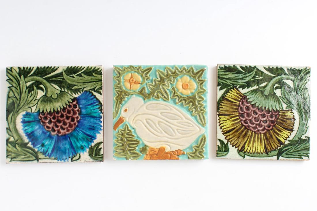 3 Art Pottery Tiles (1 of 2)