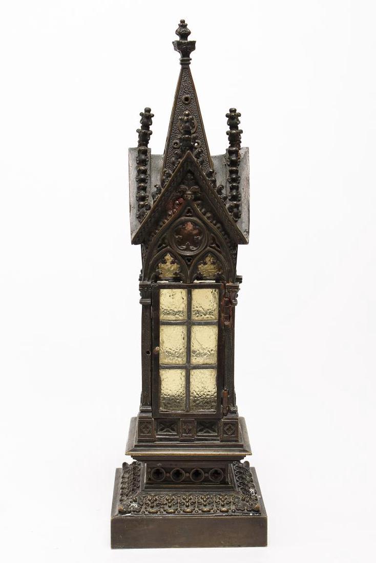 Antique Continental Neo-Gothic Bronze Candleholder (1 of 2)