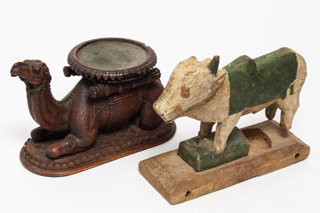2 Indian Carved Wood Animal Figures (1 of 3)
