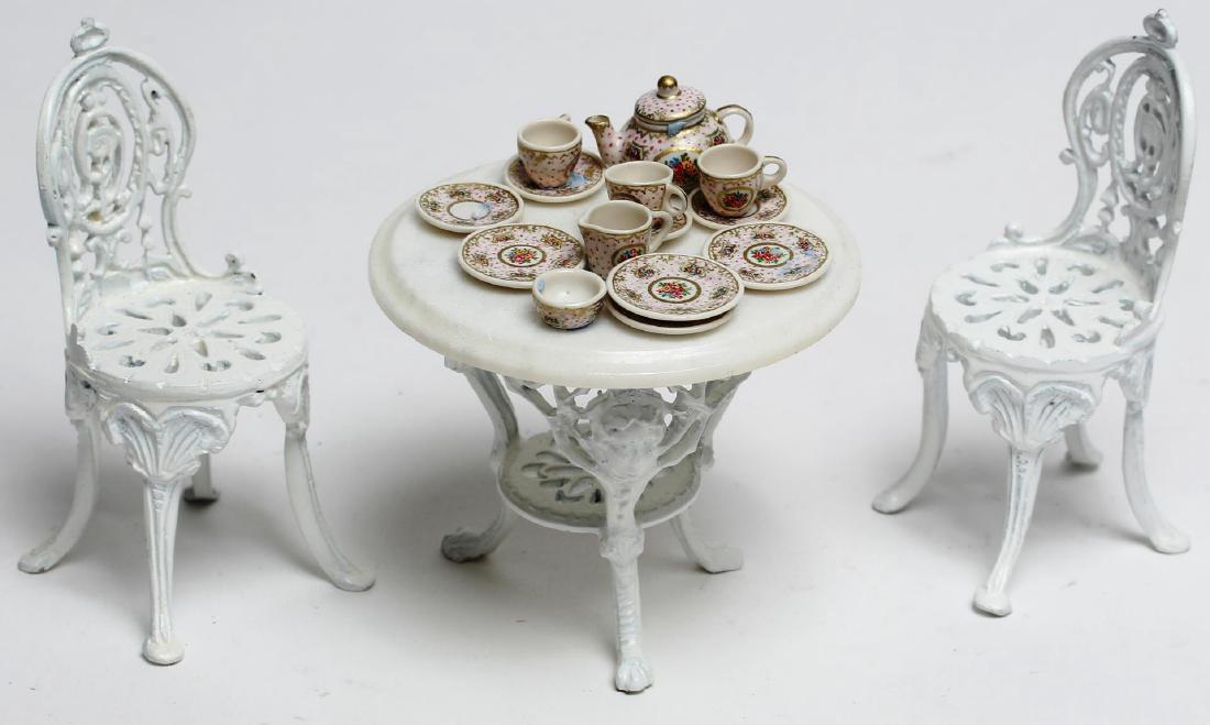 Victorian Cast Iron Dollhouse Garden Furniture Set (1 of 4)