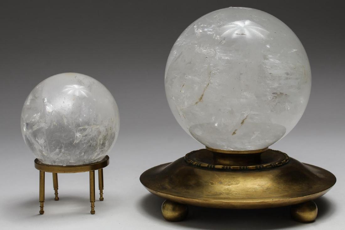 2 Cloudy Quartz Crystal Globes (1 of 1)