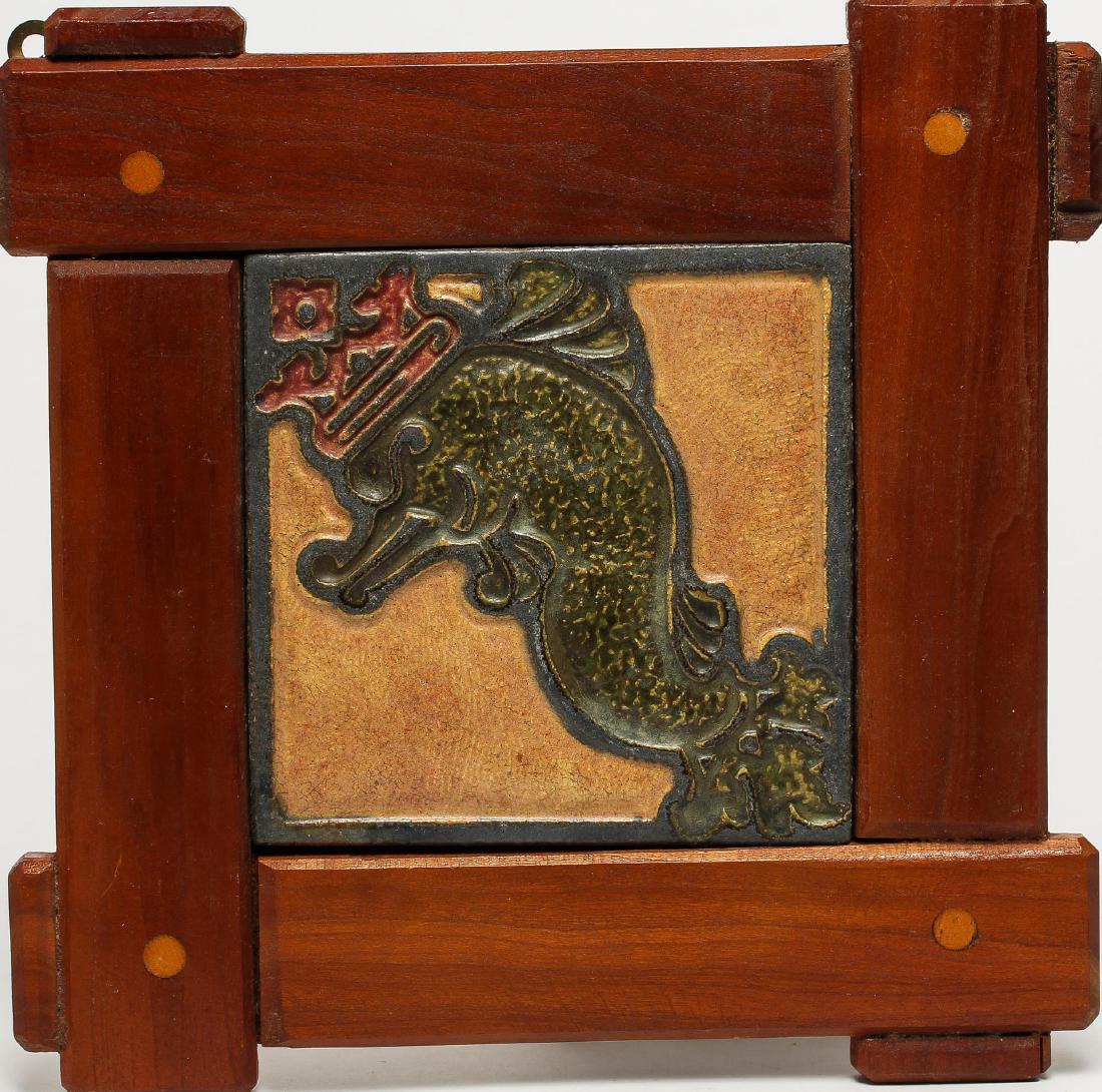 Flint Faience American Art Pottery Tile (1 of 1)