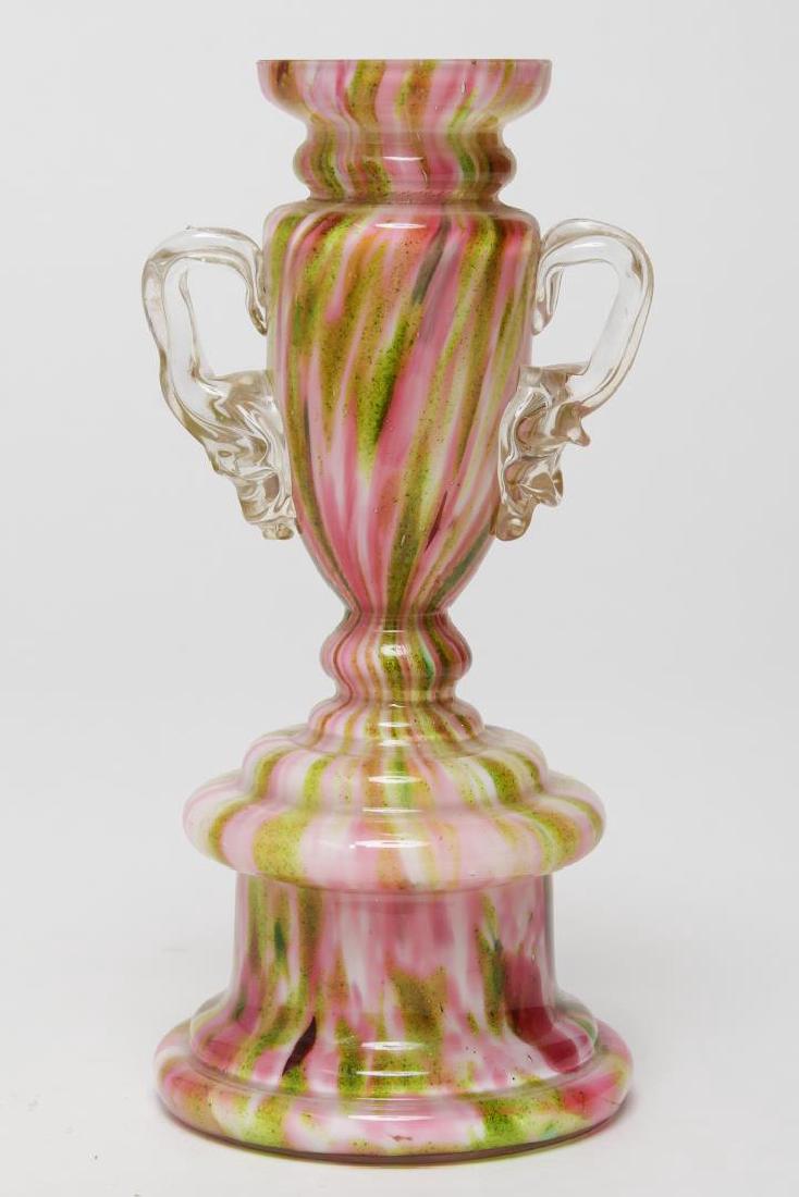 Murano Glass Marbled Trophy-Form Bud Vase (1 of 3)