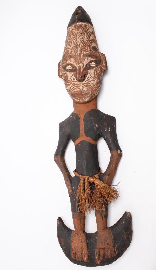 Oceanic Tribal Carved & Painted Wood Figure (1 of 3)