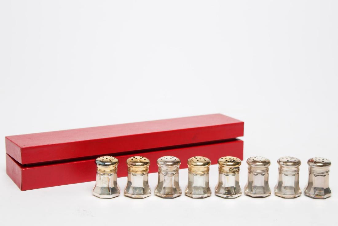Cartier Sterling Salt & Pepper Shakers, Set of 8 (1 of 5)
