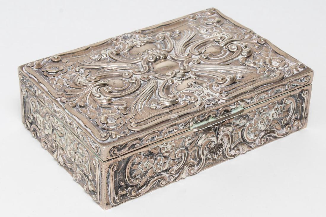 Portuguese Silver Trinket Box, Rococo-Style (1 of 6)