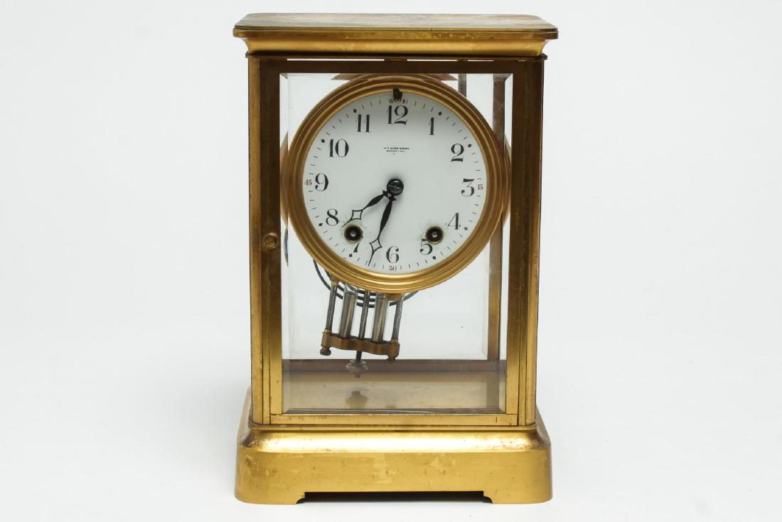 William Wise & Son Gilt Brass Mantel Clock, 20th C (1 of 6)