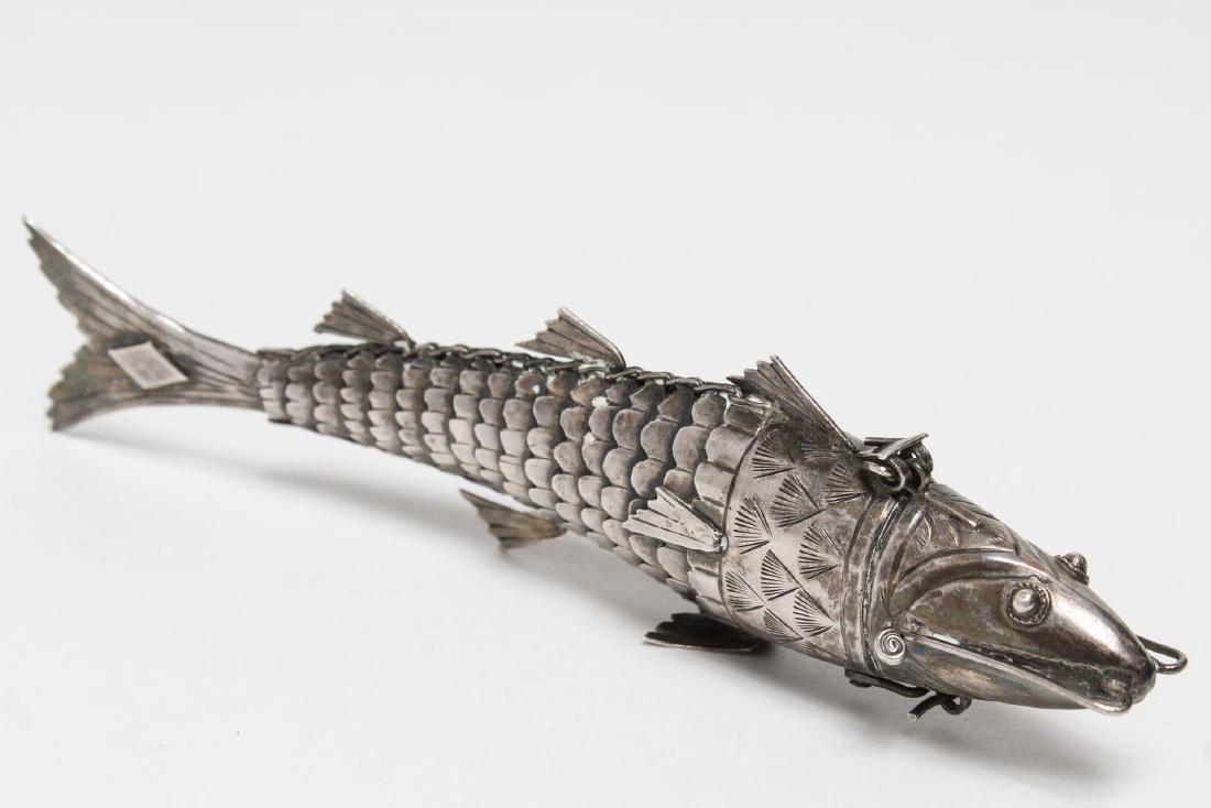 Judaica Silver Fish Spice Box, 19th Century (1 of 4)