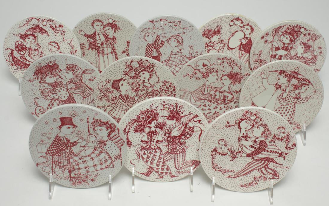 Bjorn Wiinblad Danish Modern Calendar Wall Plaques (1 of 8)