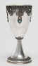 Israeli Judaica Silver & Eilat Stone Kiddush Cup