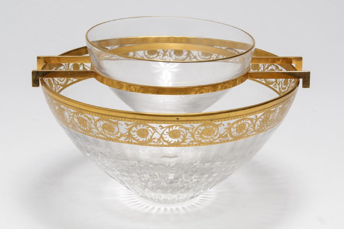 St. Louis "Thistle" Crystal & Gilt Caviar Set (1 of 3)