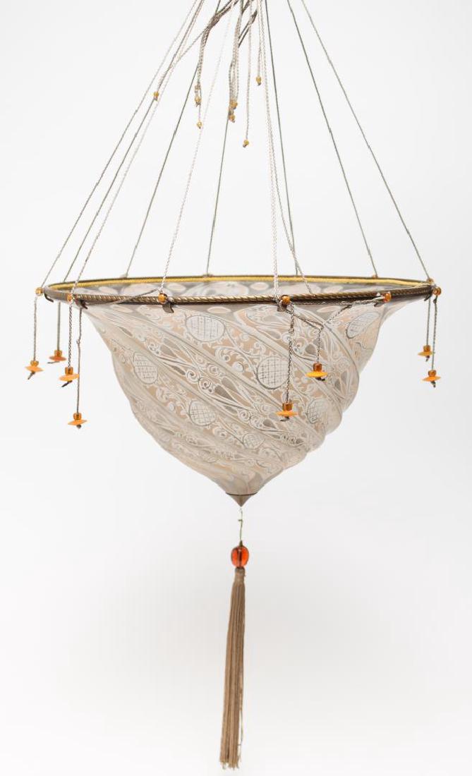 Fortuny Hanging Light Shade, in Hand-Painted Glass (1 of 2)
