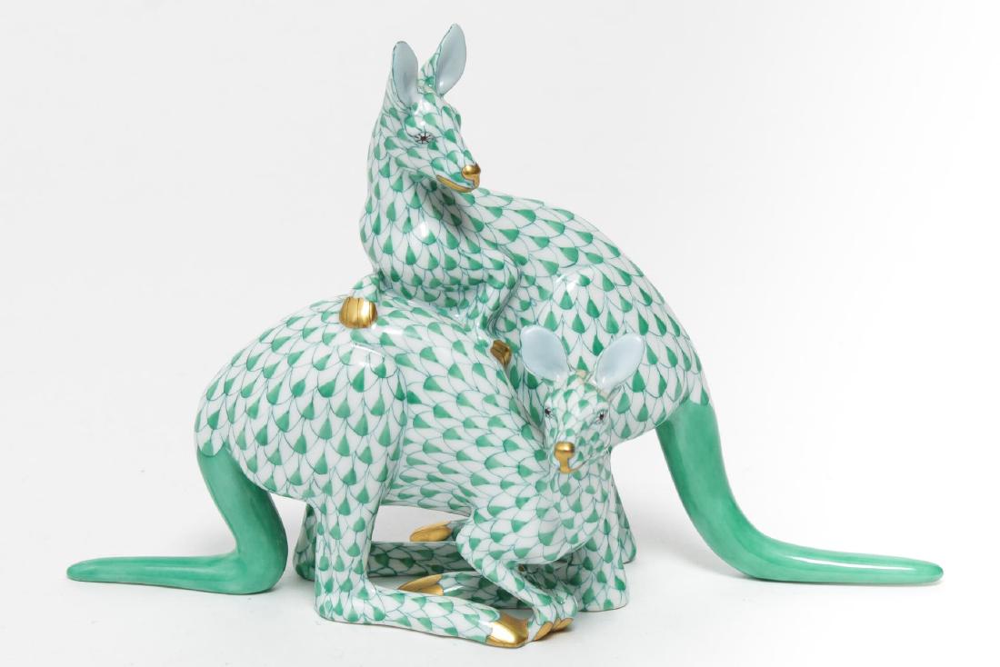 Herend Hungary Porcelain Kangaroo Pair Figurine (1 of 6)