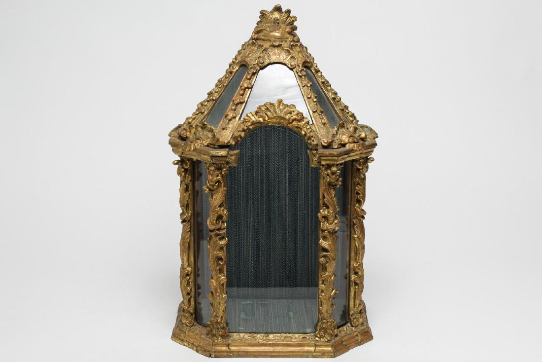 Continental Carved Giltwood Reliquary, Antique (1 of 5)