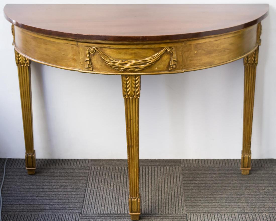Demilune Console Table, Neoclassical Manner (1 of 6)