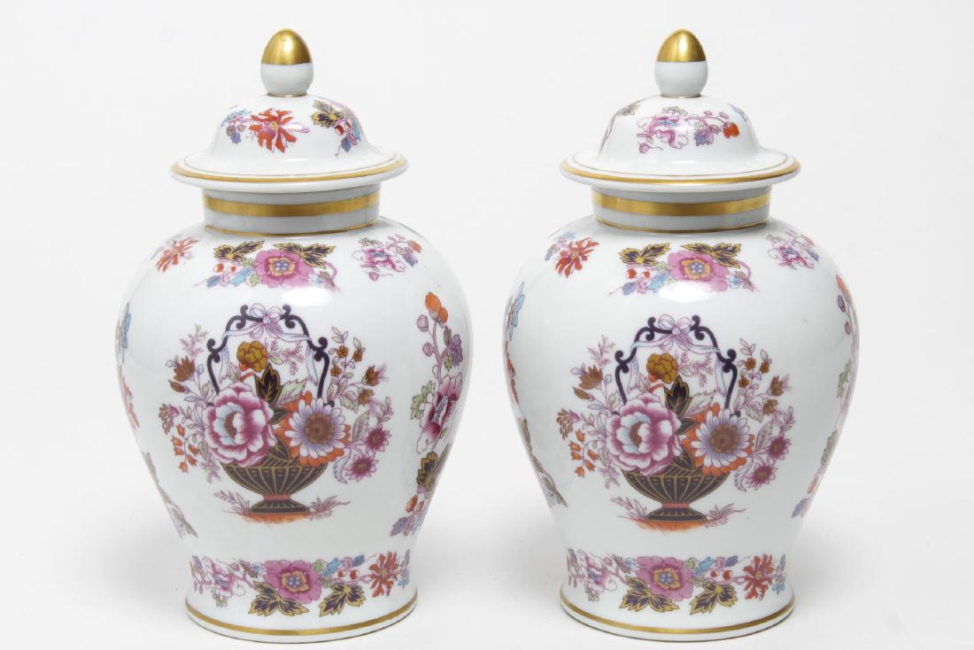 Limoges Porcelain Covered Baluster Jars, Pair (1 of 6)