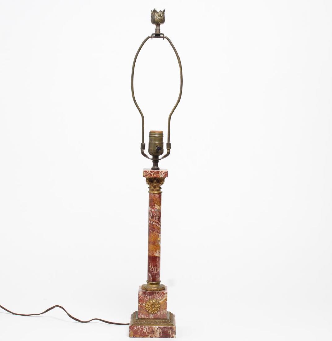 Neoclassical-Style Marble & Ormolu Lamp, Belgium (1 of 3)