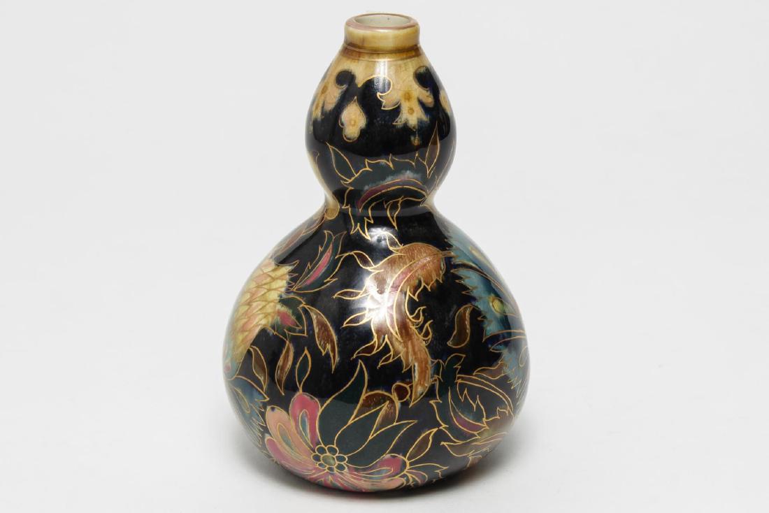 Zsolnay Pecs Chinese Cloisonne-Style Gourd Vase (1 of 6)