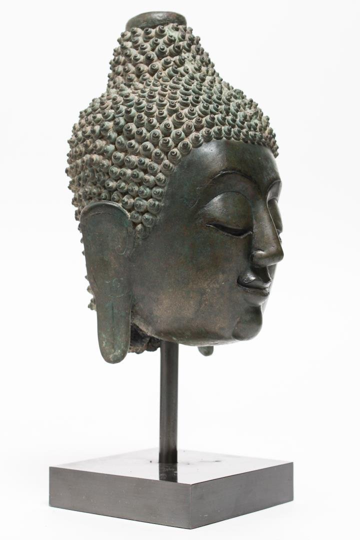 Southeast Asian Thai Bronze Head of Buddha (1 of 6)