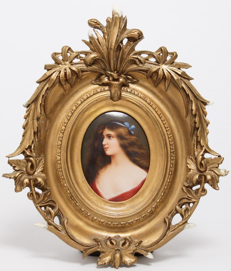 German KPM attrib. Porcelain Plaque, Signed Wagner (1 of 4)