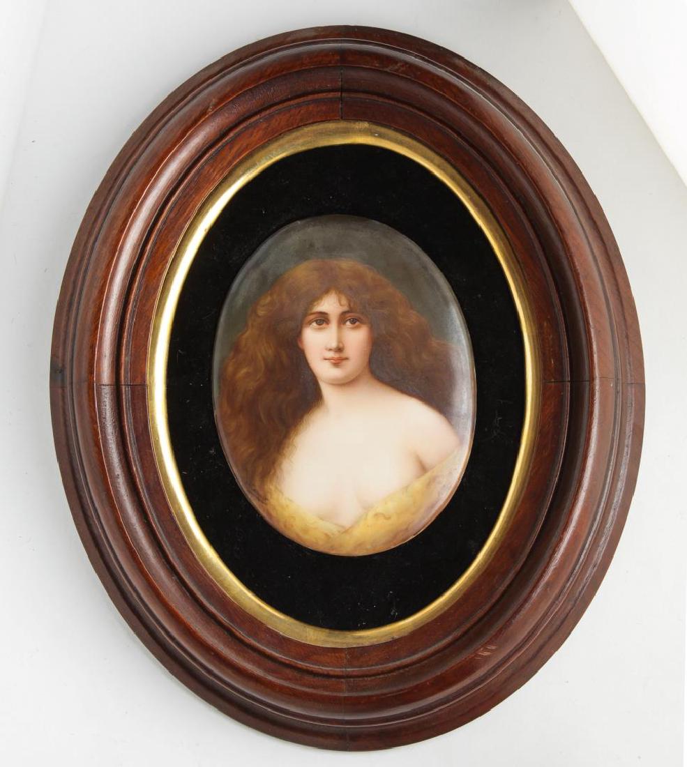 German KPM attrib. Porcelain Plaque, Signed Wagner (1 of 4)