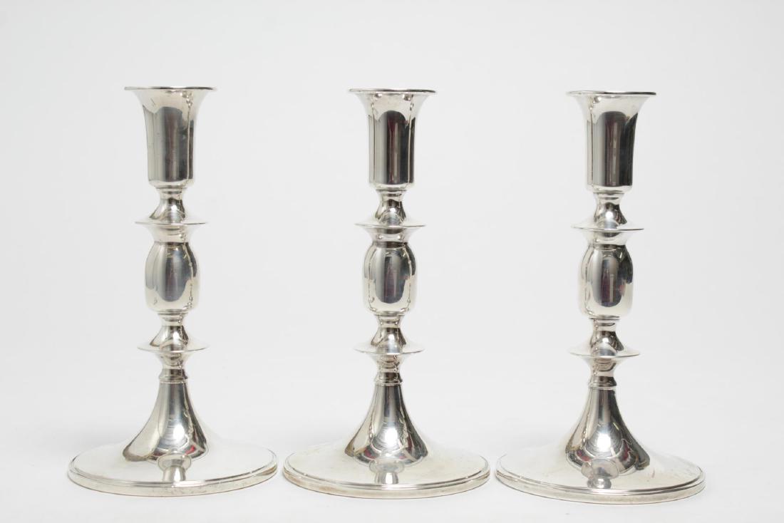 Cartier Sterling Silver Candlesticks, Weighted, 3 (1 of 4)