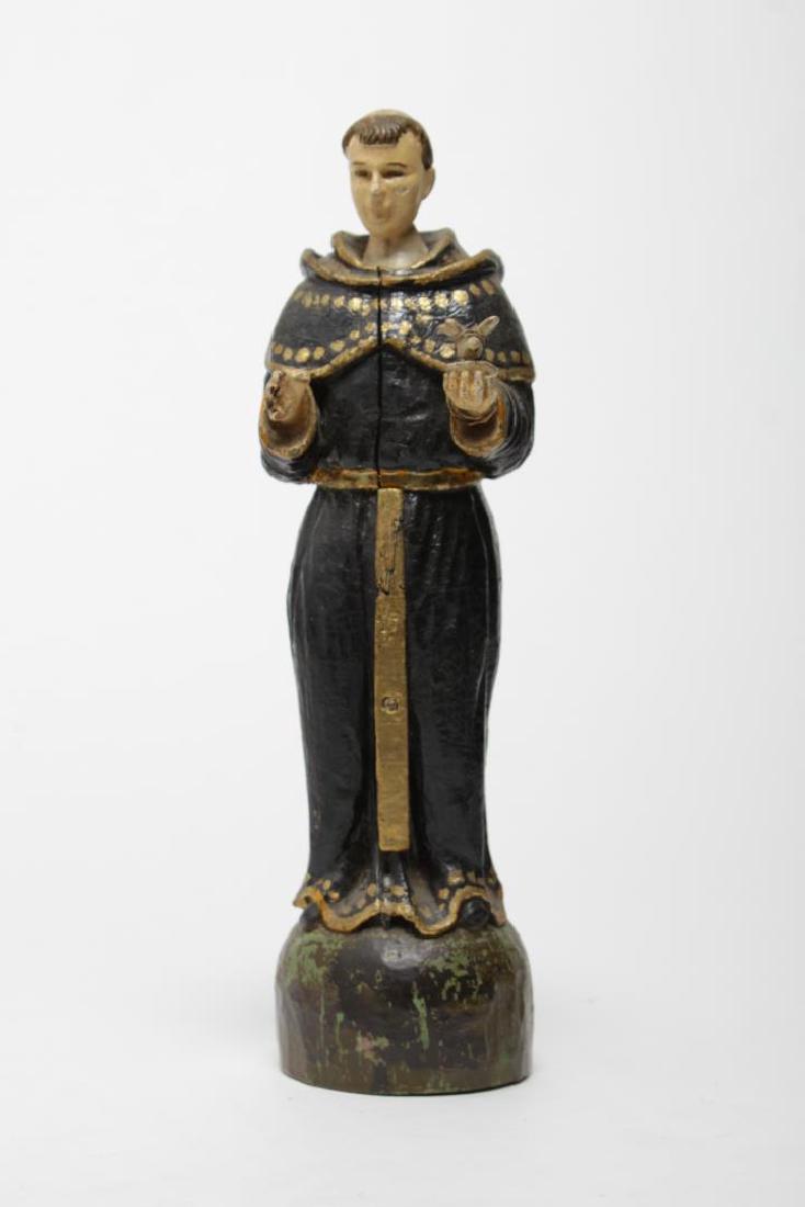 St. Francis Santos Carved & Painted Wood Figure (1 of 5)
