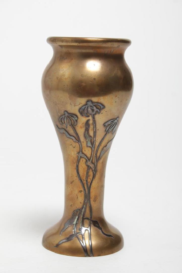 Heintz Art Nouveau Japonisme Mixed Metal Vase (1 of 6)