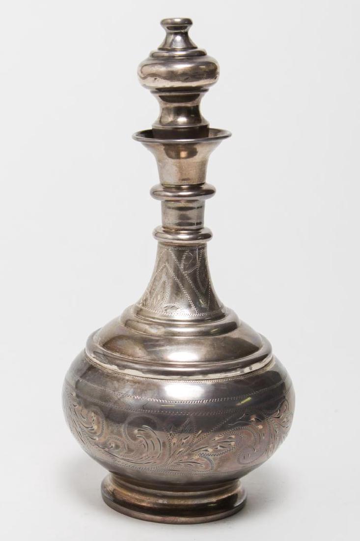 American Sterling Silver Flask or Bottle, Chased (1 of 5)