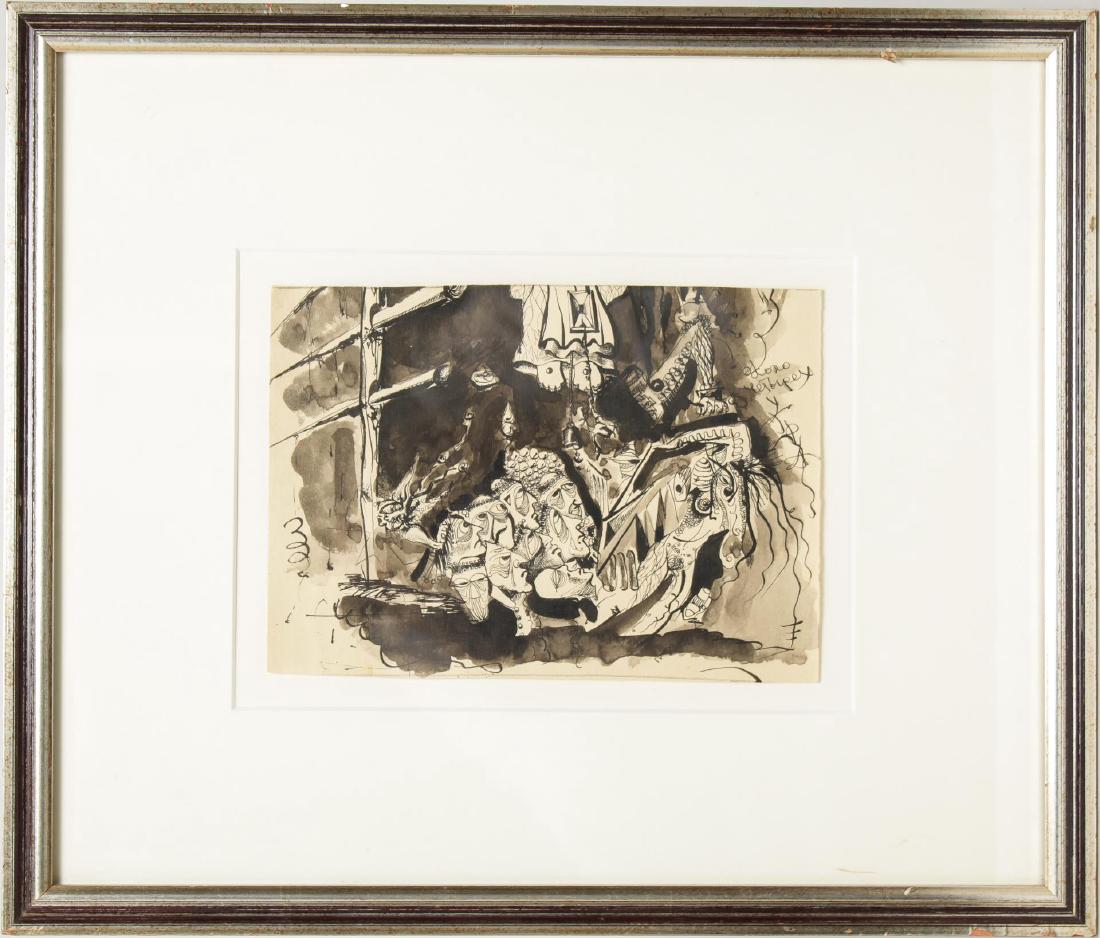 Illegibly Signed- Abstract Ink on Paper (1 of 2)