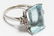 Aquamarine & Diamond Cocktail Ring, 14K White Gold