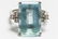 Aquamarine & Diamond Cocktail Ring, 14K White Gold - 2