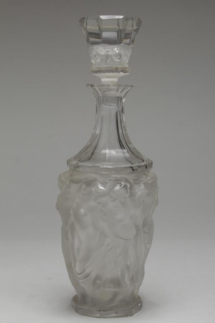 Signed R. Lalique- Crystal Decanter, Frosted (1 of 6)