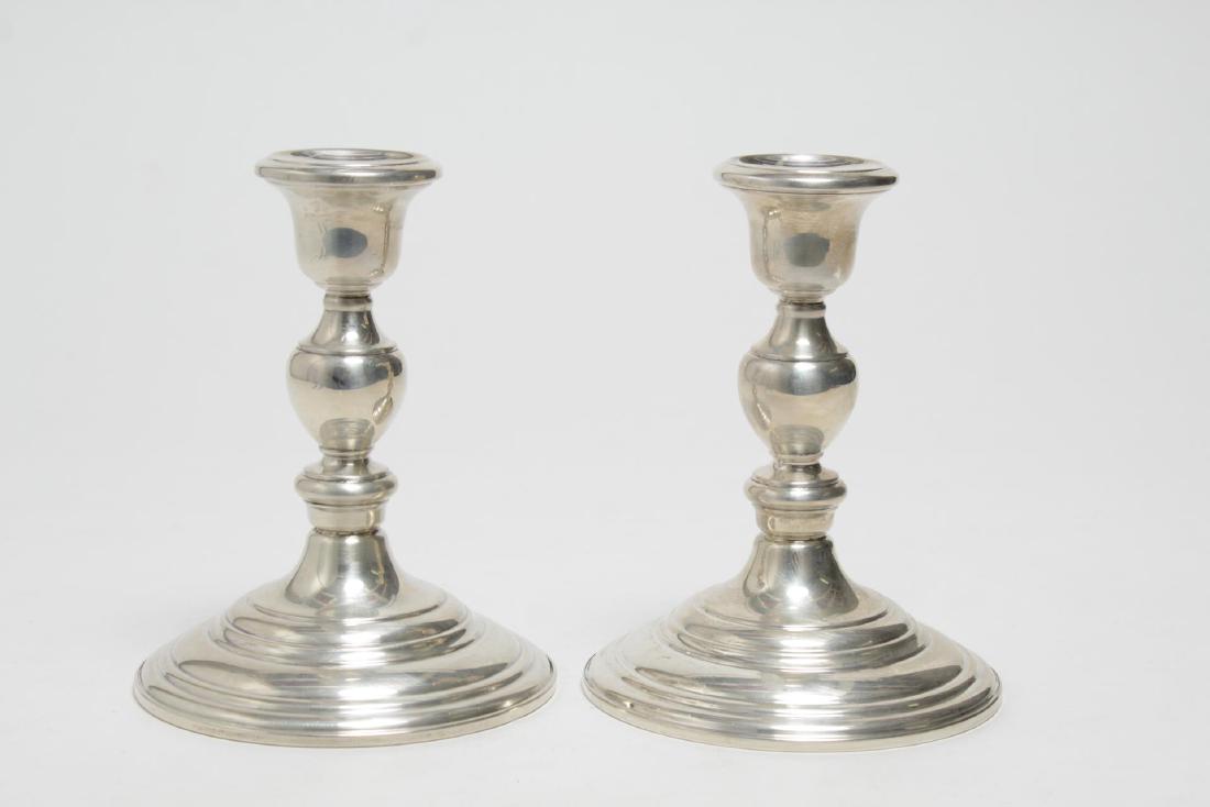 Cartier Sterling Silver Candlesticks, Weighted, 2 (1 of 5)