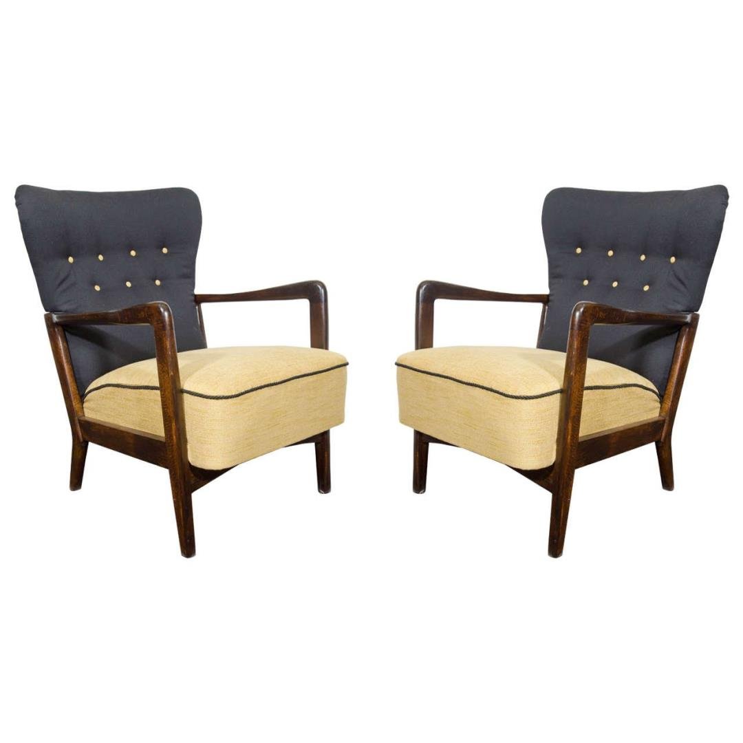 Mid-Century Modern Fritz Hansen Arm Chairs, Pair (1 of 7)
