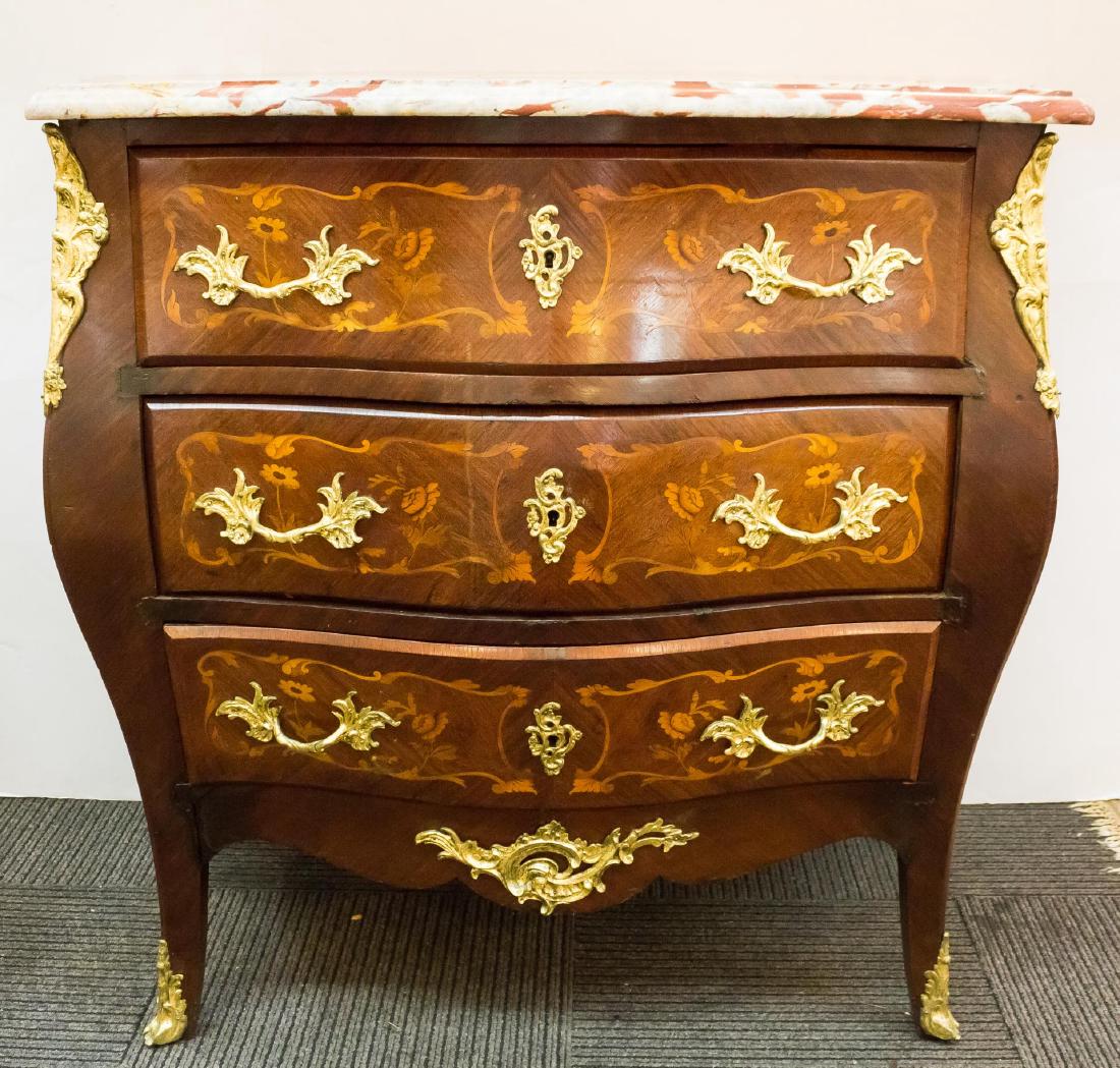 French Louis XVI-Manner Wood & Marble Commode (1 of 6)