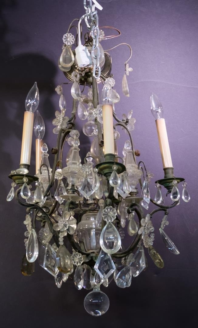 Continental Ormolu-Mounted 5-Light Chandelier (1 of 3)