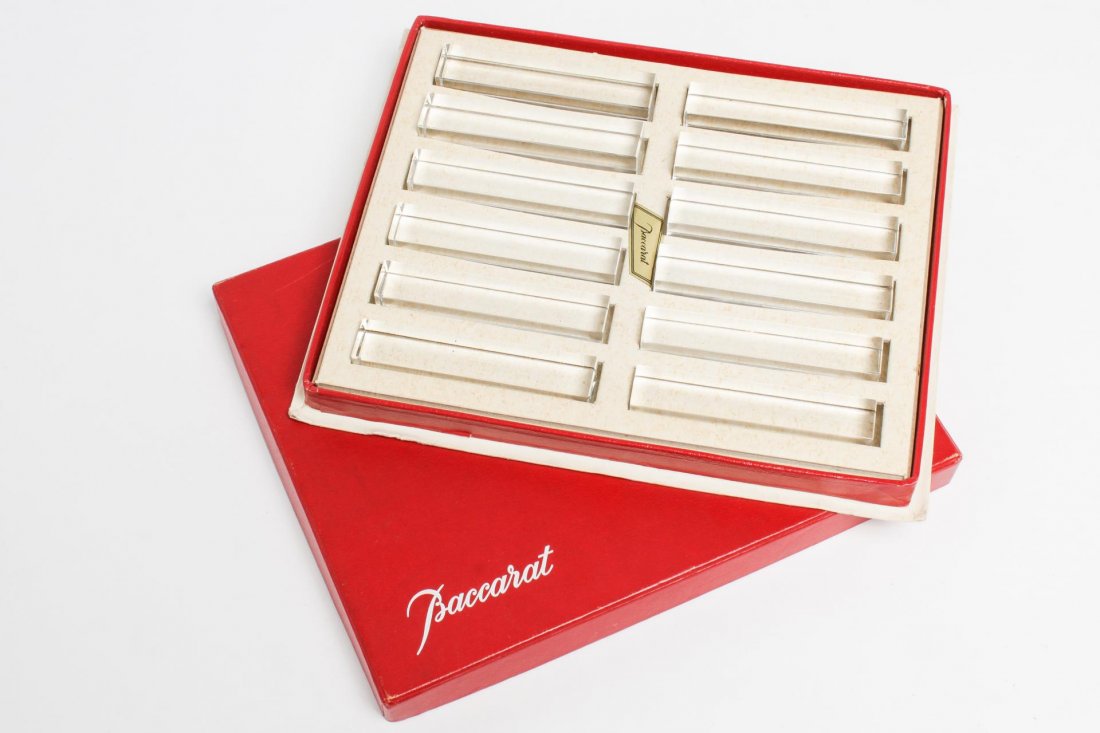 Vintage Baccarat Crystal Knife Rests, Boxed (1 of 5)